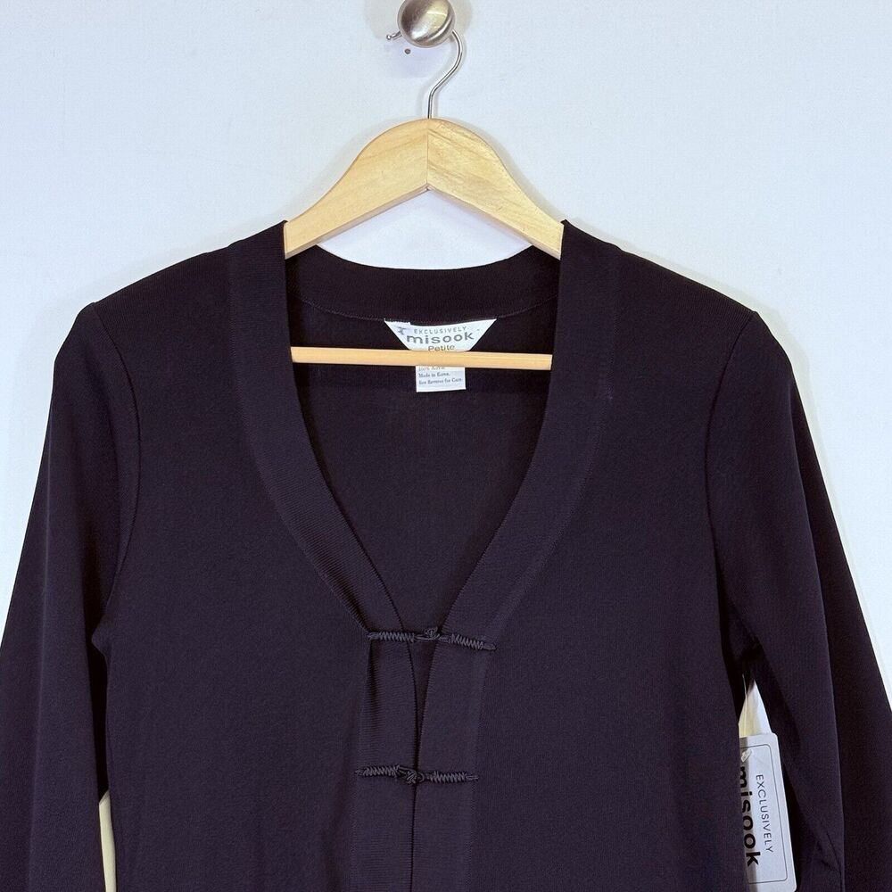 Misook Exclusively Black Toggle Button Cardigan S… - image 2